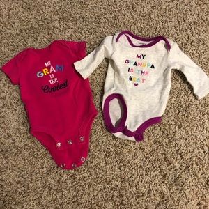 Carter gramma and grandpa onesies
